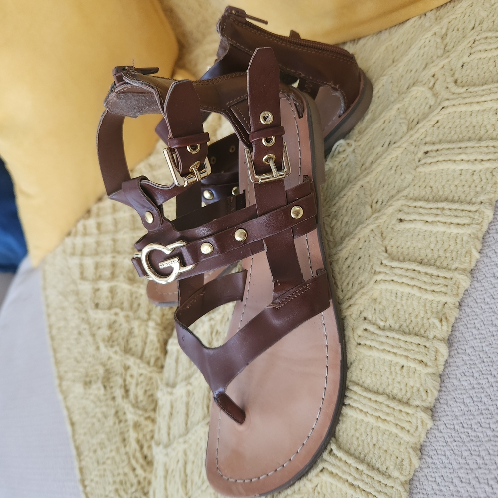Brown Leather Gladiator Sandals
